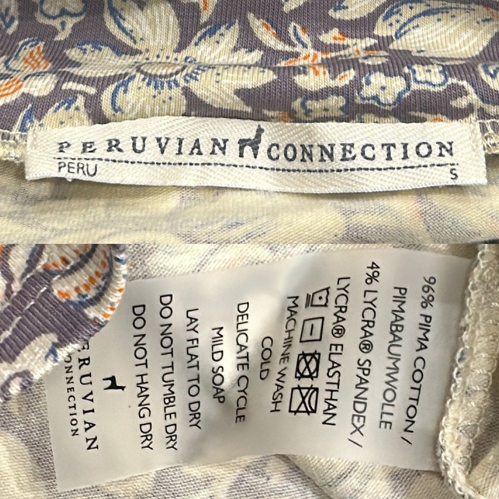 Peruvian Connection Etched Flowers Turtleneck Lil… - image 10